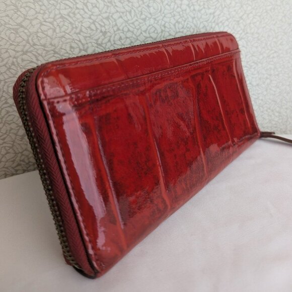 Kate Spade Neda Knightsbridge Zip Around Wallet Patent Leather Red WLRU1138 - Picture 4 of 12